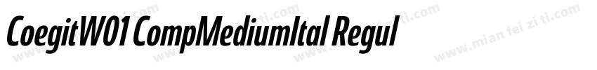 CoegitW01 CompMediumItal Regular字体转换